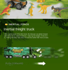 MESSIA SAM SUN - Children's dinosaur toy car Lighted transport car portable storage container car Toy Vehicles