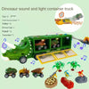 MESSIA SAM SUN - Children's dinosaur toy car Lighted transport car portable storage container car Toy Vehicles
