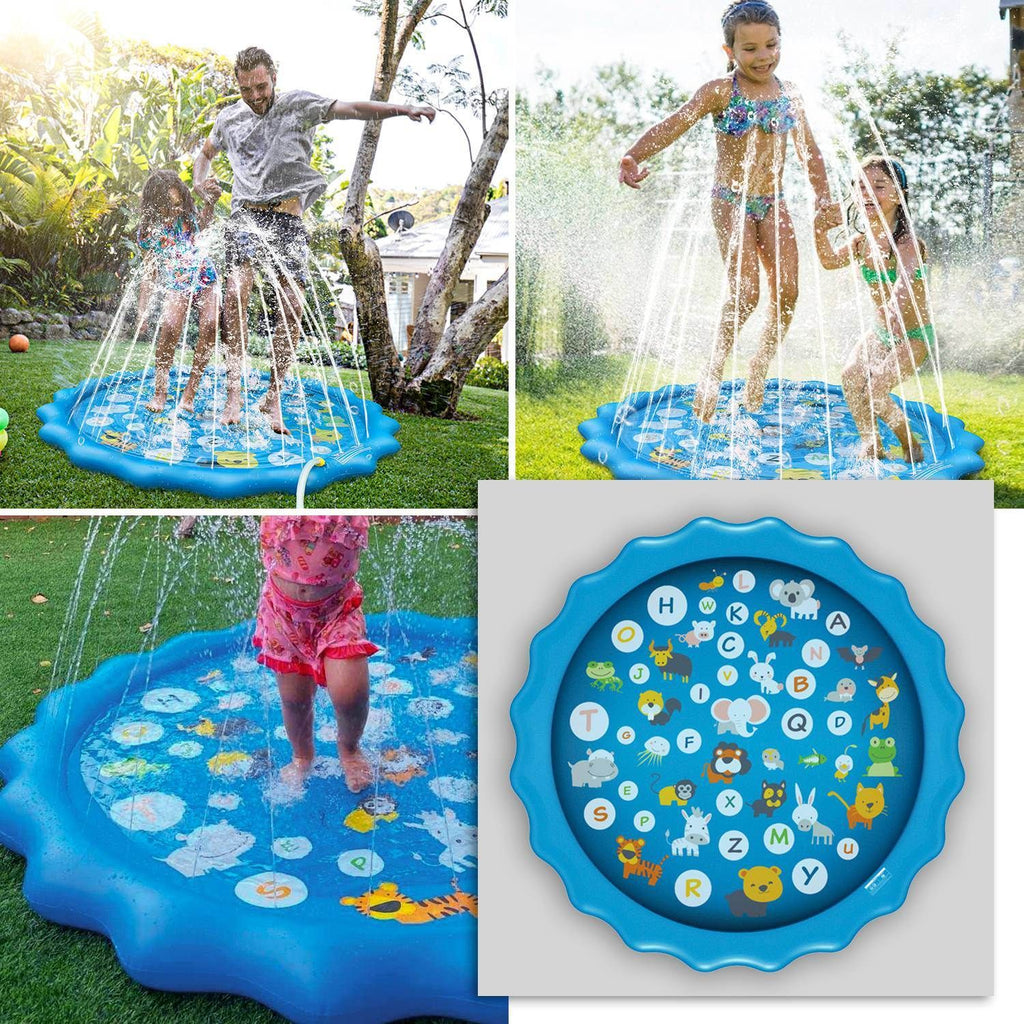 Department Store - Sprinkler Splash Pad For Kids 68IN Inflatable Blow Up Pool Sprinkle Play Mat Summer Outdoor Water Toys