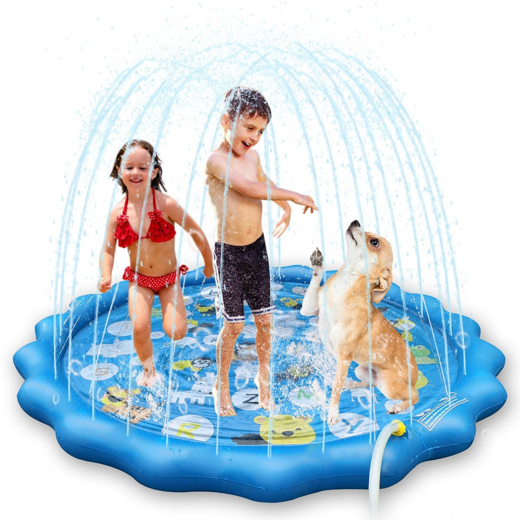 Department Store - Sprinkler Splash Pad For Kids 68IN Inflatable Blow Up Pool Sprinkle Play Mat Summer Outdoor Water Toys
