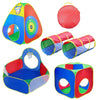 Department Store - 5Pcs Kids Ball Pit Tents Pop Up Playhouse w/ 2 Crawl Tunnel & 2 Tent For Boys Girls Toddlers