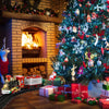 Department Store - Electric Train Set Kid Toy Xmas Steam Train Kit Tree Surround Track Battery Operated