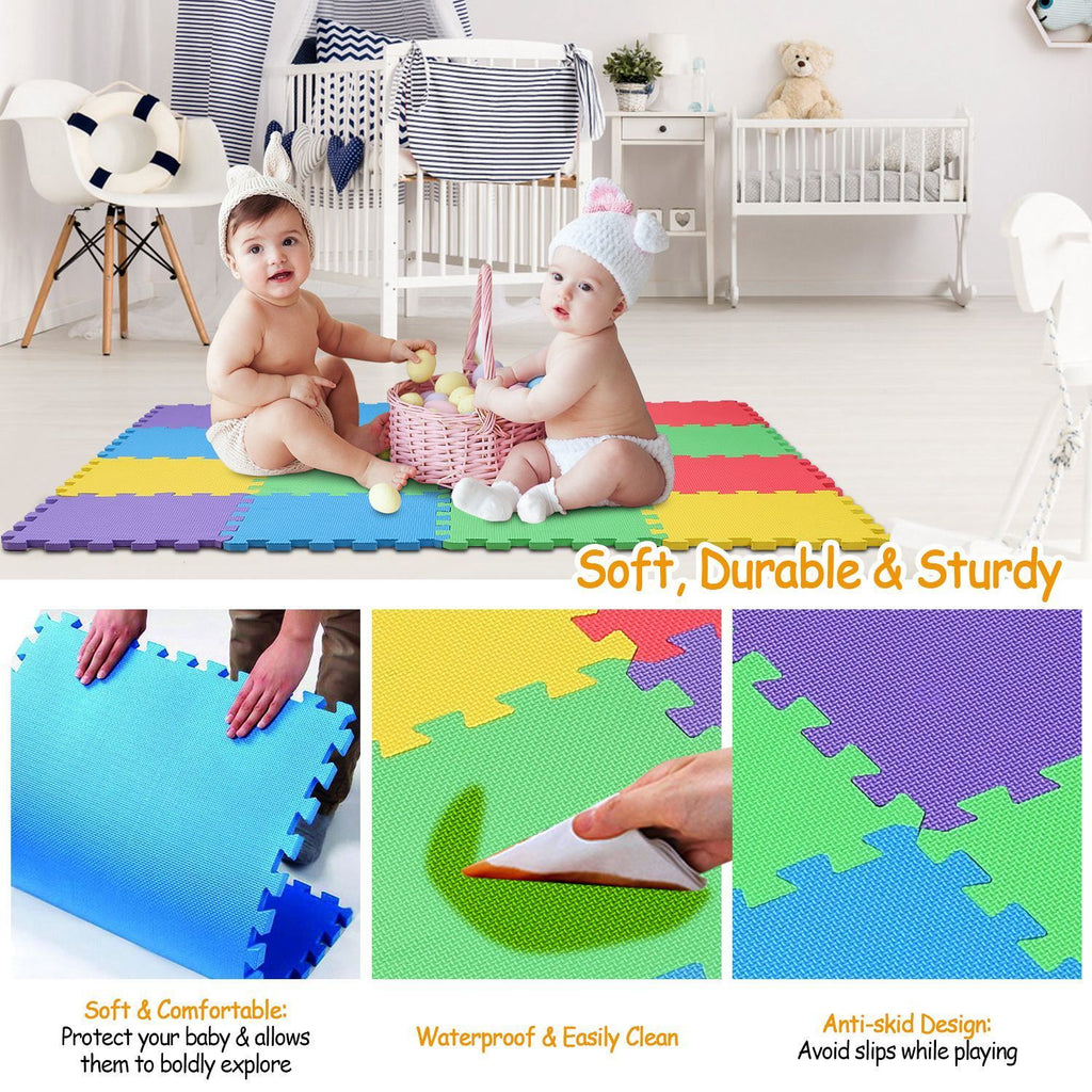 Department Store - 16Pcs Kids Puzzle Exercise Play Mat Interlocking Non-Toxic EVA Floor Mat Multi-Color Anti-Skid Playmat