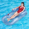 Department Store - 59in Inflatable Pool Float Raft w/ Headrest Armrest Cupholder Swimming Pool Lounge Air Mat Chair
