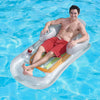 Department Store - 59in Inflatable Pool Float Raft w/ Headrest Armrest Cupholder Swimming Pool Lounge Air Mat Chair