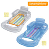 Department Store - 59in Inflatable Pool Float Raft w/ Headrest Armrest Cupholder Swimming Pool Lounge Air Mat Chair