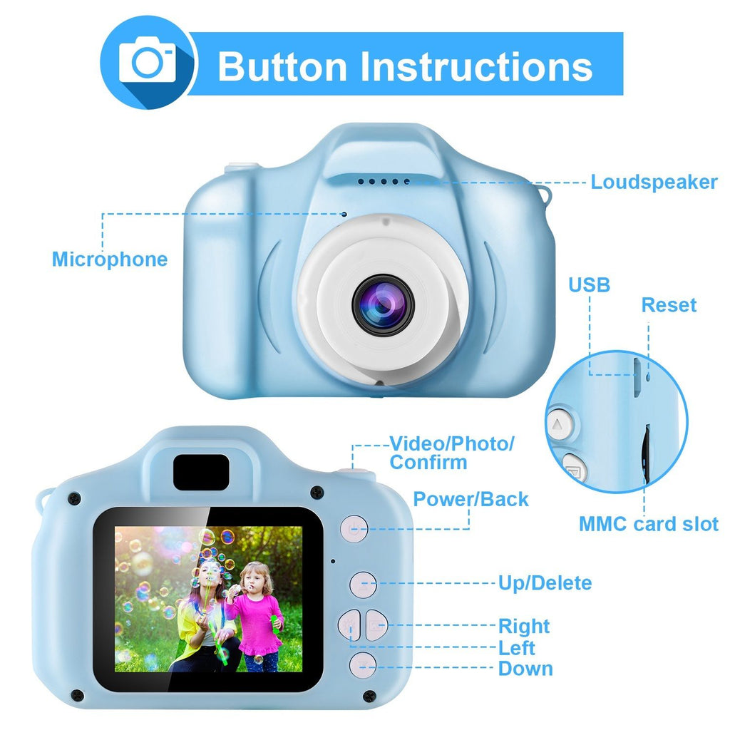 Department Store - Kids Digital Camera w/ 2.0' Screen 12MP 1080P FHD Video Camera 4X Digital Zoom Games