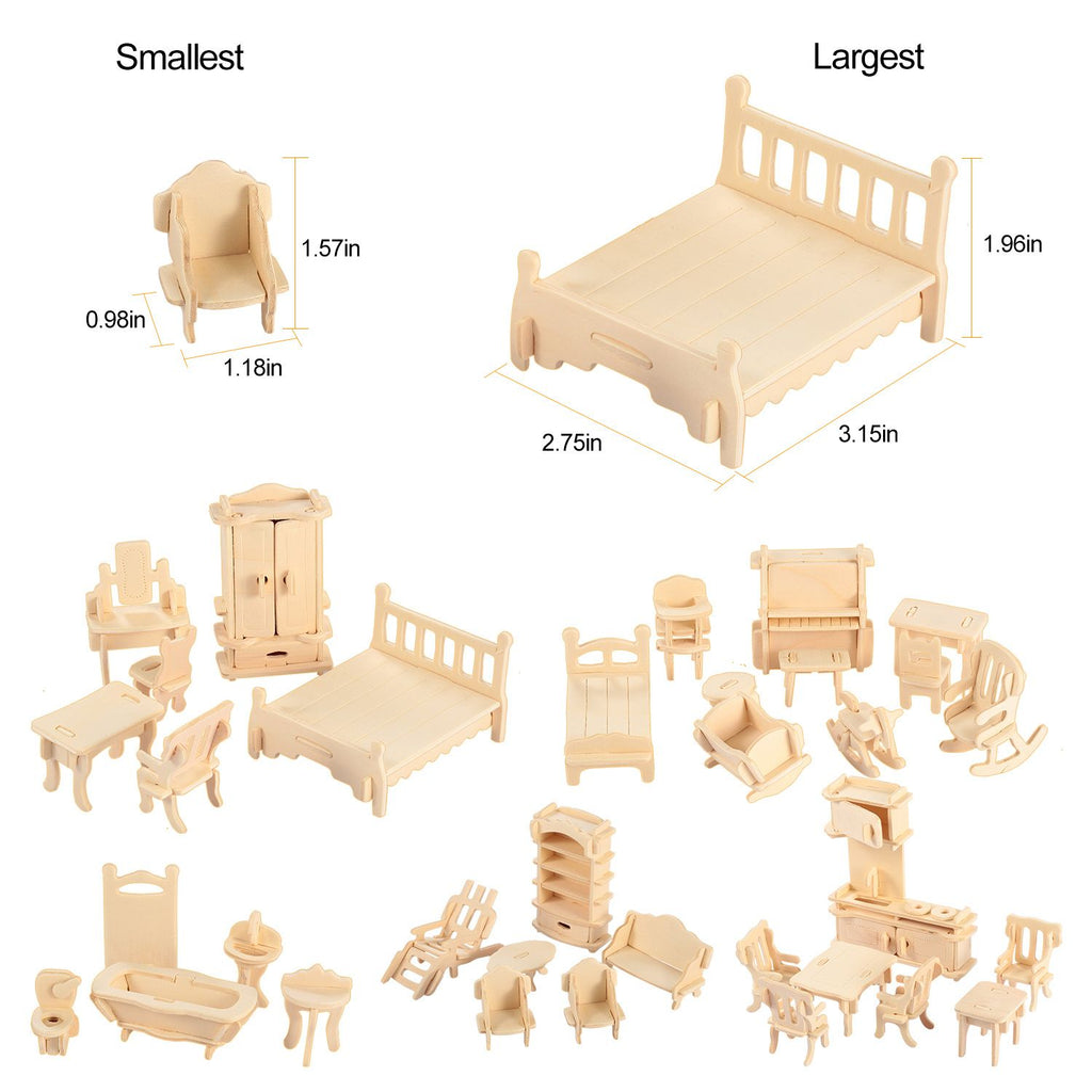 Department Store - 3D Wooden Dollhouse Furniture Puzzles DIY Miniature Furniture Models Set