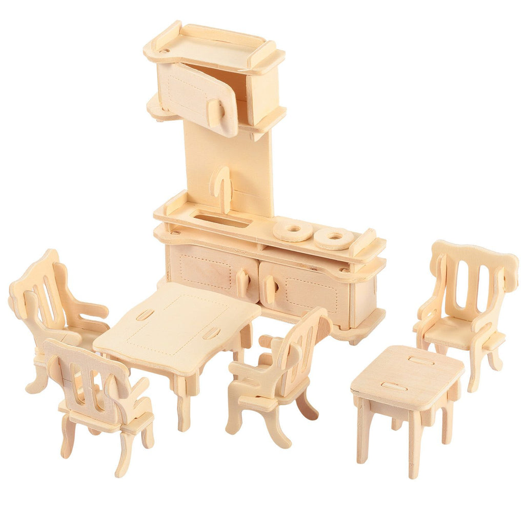 Department Store - 3D Wooden Dollhouse Furniture Puzzles DIY Miniature Furniture Models Set