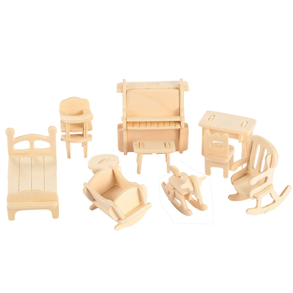 Department Store - 3D Wooden Dollhouse Furniture Puzzles DIY Miniature Furniture Models Set