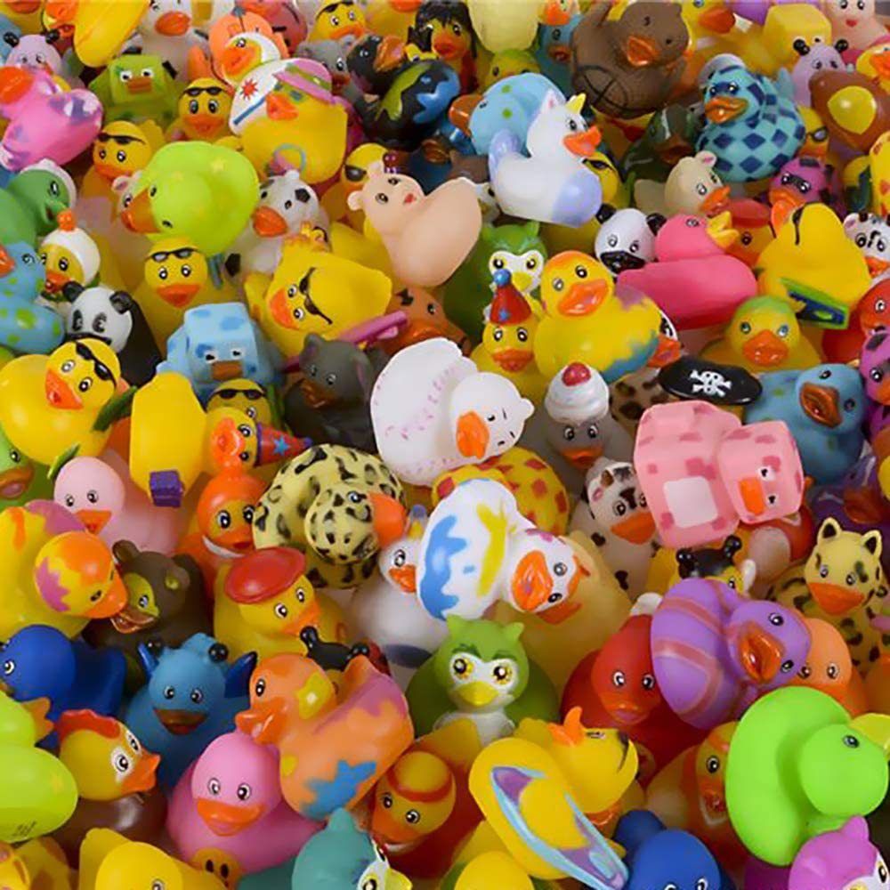 Nice Store - Assorted Rubber Ducks Toy Duckies for Kids and Toddlers;  Bath Birthday Baby Showers Classroom;  Summer Beach and Pool Activity;  2'' Inches (Multiple attribute)