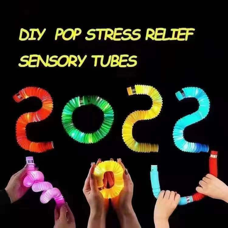 Nice Store - 12 PCS Light up LED Pop Tubes;  Glow Sticks Necklaces & Bracelets Party Pack;  Glow in The Dark Party Favor Supplies Decoration for Halloween;  Wedding;  Birthday;  Camping Games & Activities