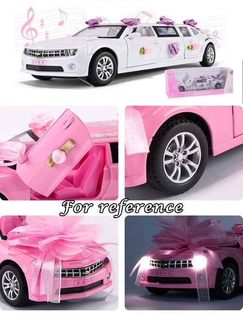 PANDA SUPERSTORE - Simulation Wedding Car Model Alloy Sounds and Lights Exquisite Vehicles Toy Wedding gift, White
