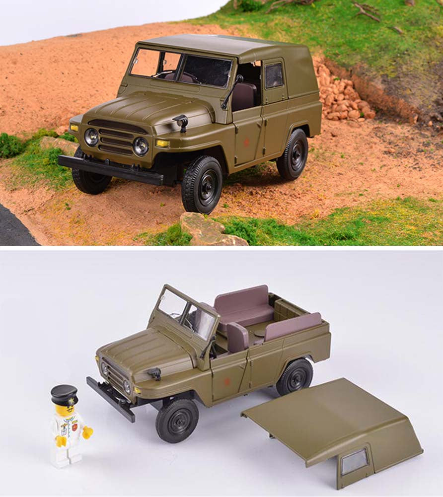 PANDA SUPERSTORE - Transport Truck Car Model Alloy Jeep Army Vehicle Models Car Toys Pull Back Car