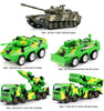 PANDA SUPERSTORE - Army Vehicle Models Car Toys Tank Toys Playset for Kids for Plastic, 5 Pack