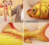 PANDA SUPERSTORE - 2 Pcs Simulation Carp Fish Plush Toy 30cm for Cats Toy or Sofa Decor, Red White Carp