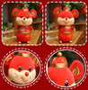 PANDA SUPERSTORE - 1 Pair Happiness Mouse Plush Stuffed Toy for Festival Bed Sofa Decoration
