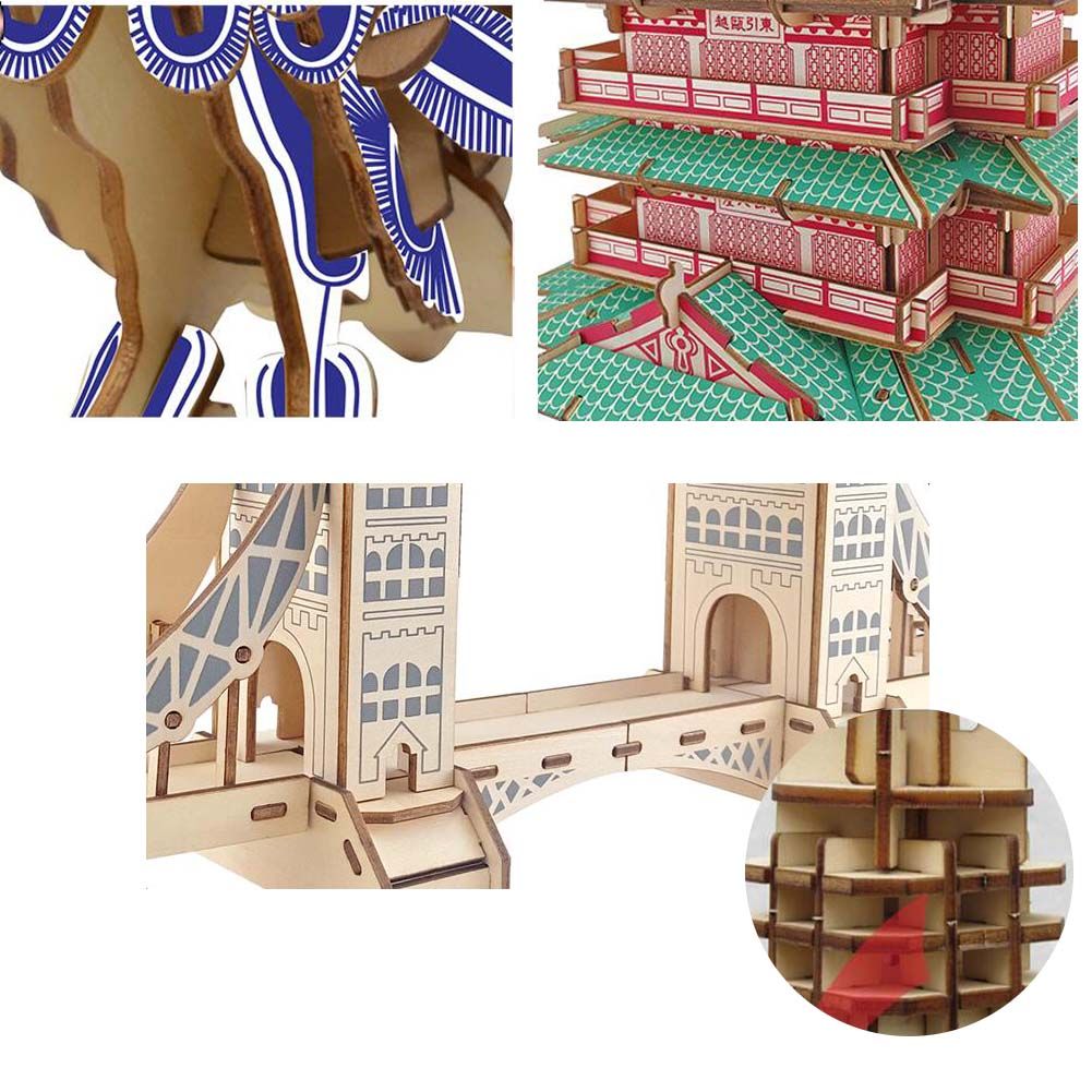 PANDA SUPERSTORE - Tourist Steamship Wooden 3D Model Puzzle Kids DIY Assembly Building Blocks