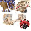 PANDA SUPERSTORE - Racing Car Wooden 3D Model Puzzle Kids DIY Jigsaw Brain Teaser Building Blocks