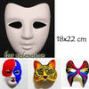 PANDA SUPERSTORE - 10-Packs White Blank Painting Full Mask DIY Paper Mask for Halloween Costumes, V Face