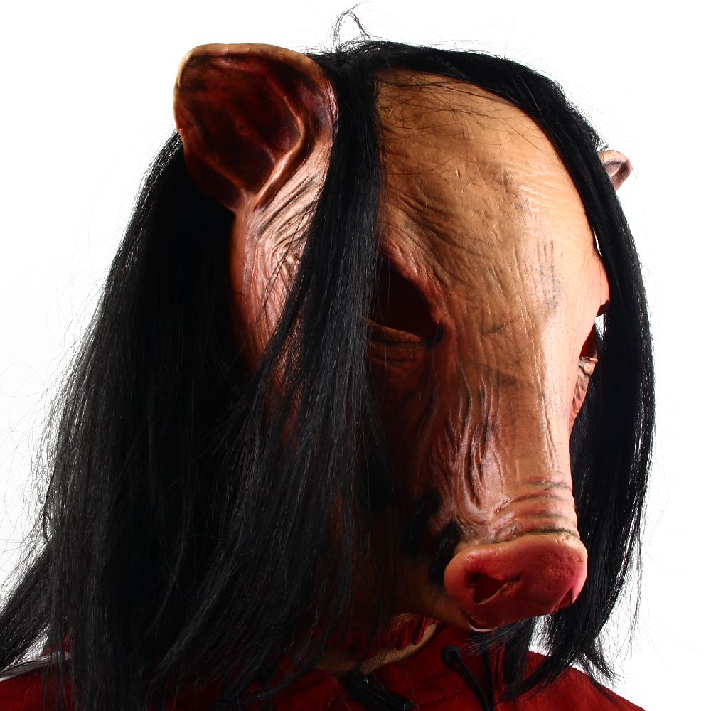 Novelty - Halloween Scary Saw Pig Head Mask Cosplay Party Horrible Animal Masks Horror Adult Costume Fancy Dress Accessories