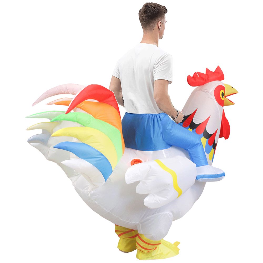 Novelty - Inflatable Cock Chook Chicken Halloween Costumes For Women Cosplay Fancy Dress Rooster Costumes Hen Christmas Costume For Adult