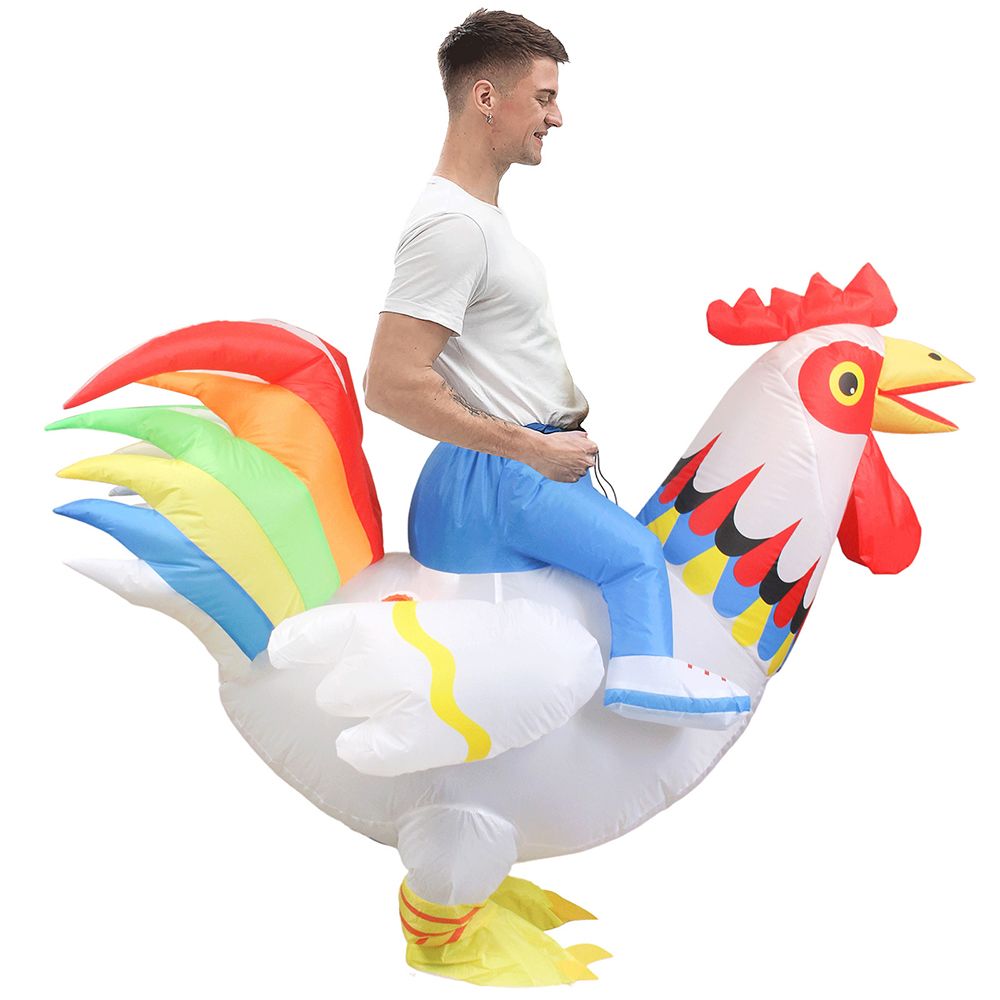 Novelty - Inflatable Cock Chook Chicken Halloween Costumes For Women Cosplay Fancy Dress Rooster Costumes Hen Christmas Costume For Adult