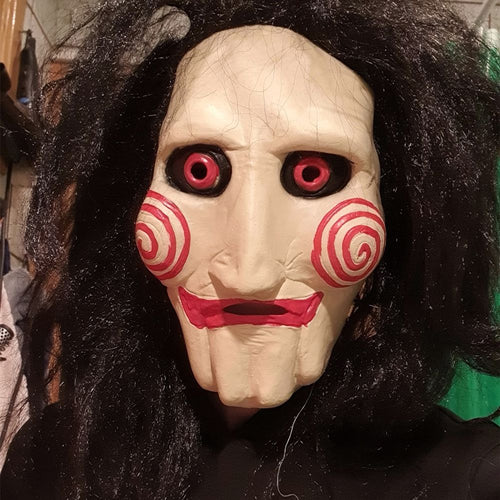 Novelty - Halloween Party Costume Latex Horror Saw Mask Movie Horror The Puppet Jigsaw Full Head Mask Fancy Dress Party Accessories