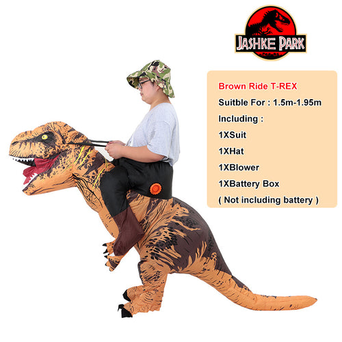 Novelty - T-REX Monster Inflatable Costume Blow Up Cosplay Dinosaur Clothing Carnival Halloween Christma Dress For Man Woman Party Show