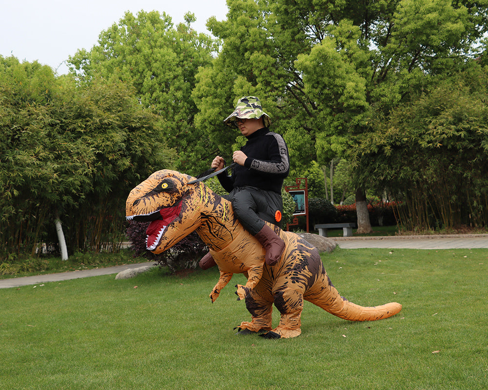 Novelty - T-REX Monster Inflatable Costume Blow Up Cosplay Dinosaur Clothing Carnival Halloween Christma Dress For Man Woman Party Show
