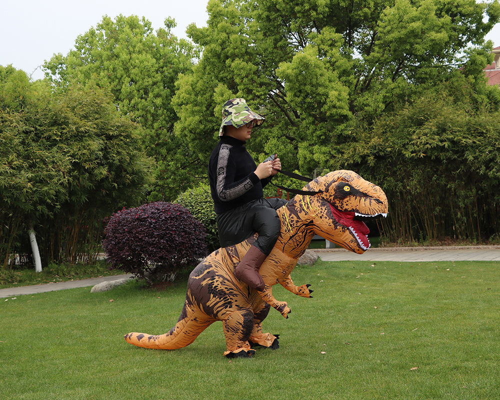 Novelty - T-REX Monster Inflatable Costume Blow Up Cosplay Dinosaur Clothing Carnival Halloween Christma Dress For Man Woman Party Show