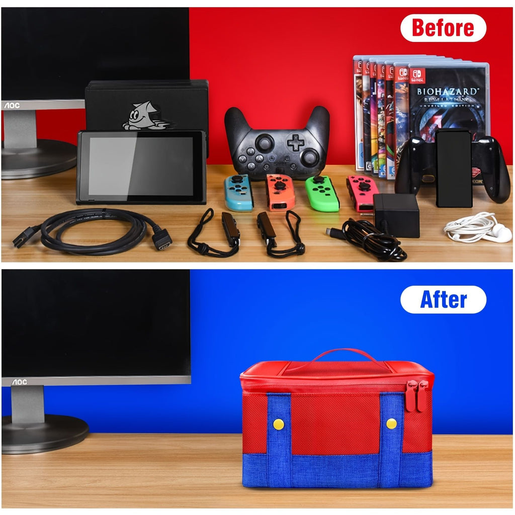 oh my god - Large Carrying Protective Case For Switch OLED Console Pro Controller- Travel Storage Bag Case For Switch Accessories