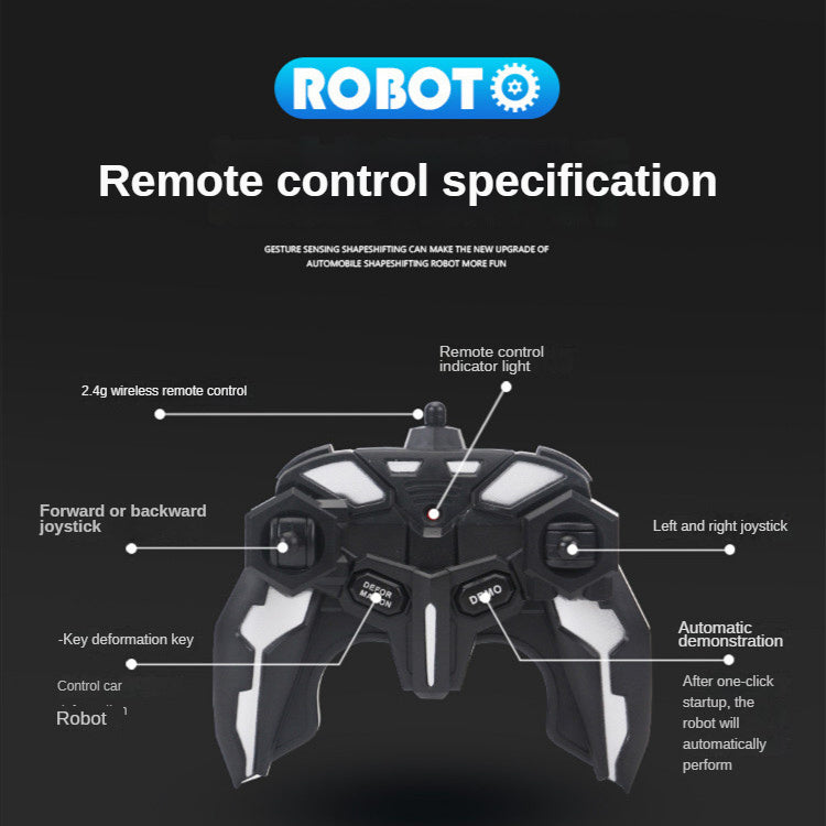 oh my god - 2.4G Remote Control Car; Transform Robot RC Cars Contains All Batteries: One-Button Deformation and 360 Degree Rotating Drifting; Present Christmas Birthday Gift for Boys/Girls