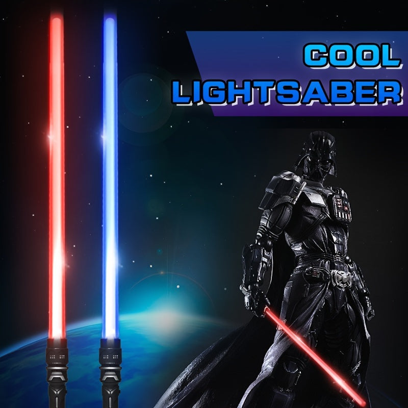 oh my god - 2 Colors Light Up Saber With FX Sound(Motion Sensitive); Star Wars Laser Saber; Realistic Handle For Kid; Expandable Light Swords Set For Halloween Dress Up Parties; Present