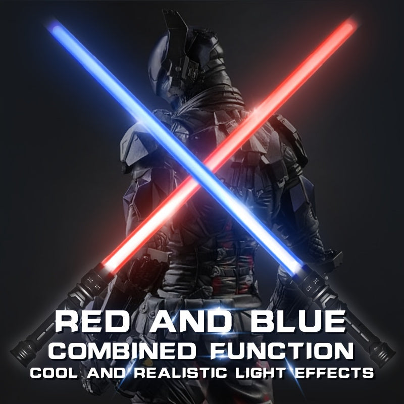 oh my god - 2 Colors Light Up Saber With FX Sound(Motion Sensitive); Star Wars Laser Saber; Realistic Handle For Kid; Expandable Light Swords Set For Halloween Dress Up Parties; Present