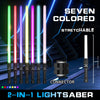oh my god - 2 Colors Light Up Saber With FX Sound(Motion Sensitive); Star Wars Laser Saber; Realistic Handle For Kid; Expandable Light Swords Set For Halloween Dress Up Parties; Present