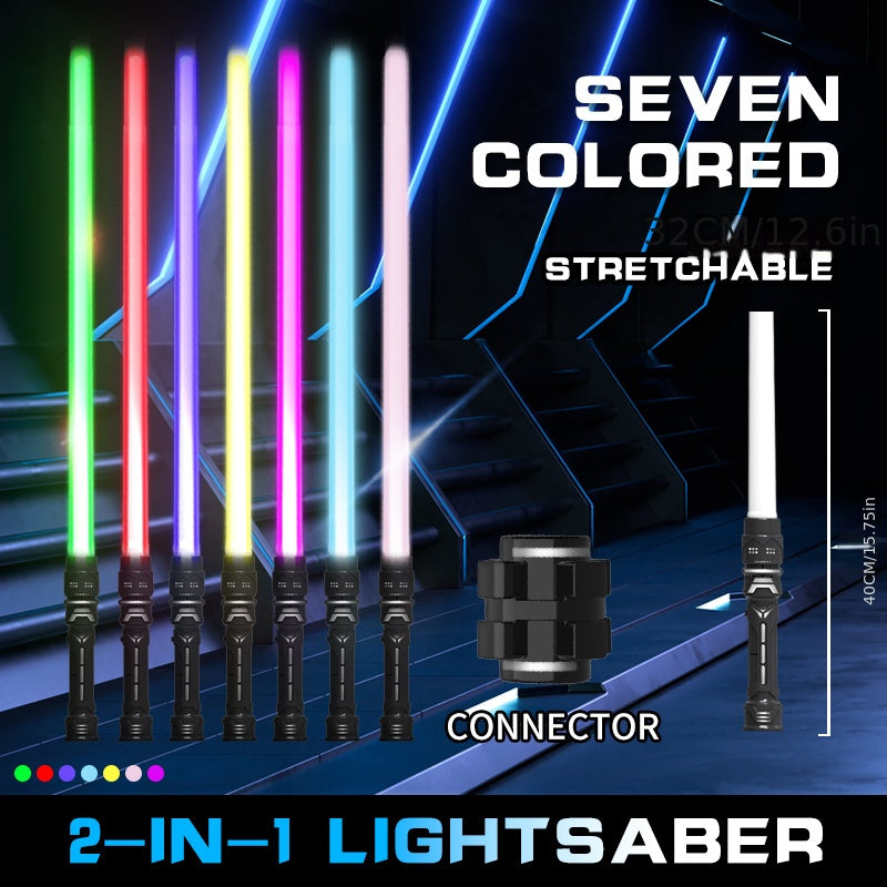 oh my god - 2 Colors Light Up Saber With FX Sound(Motion Sensitive); Star Wars Laser Saber; Realistic Handle For Kid; Expandable Light Swords Set For Halloween Dress Up Parties; Present