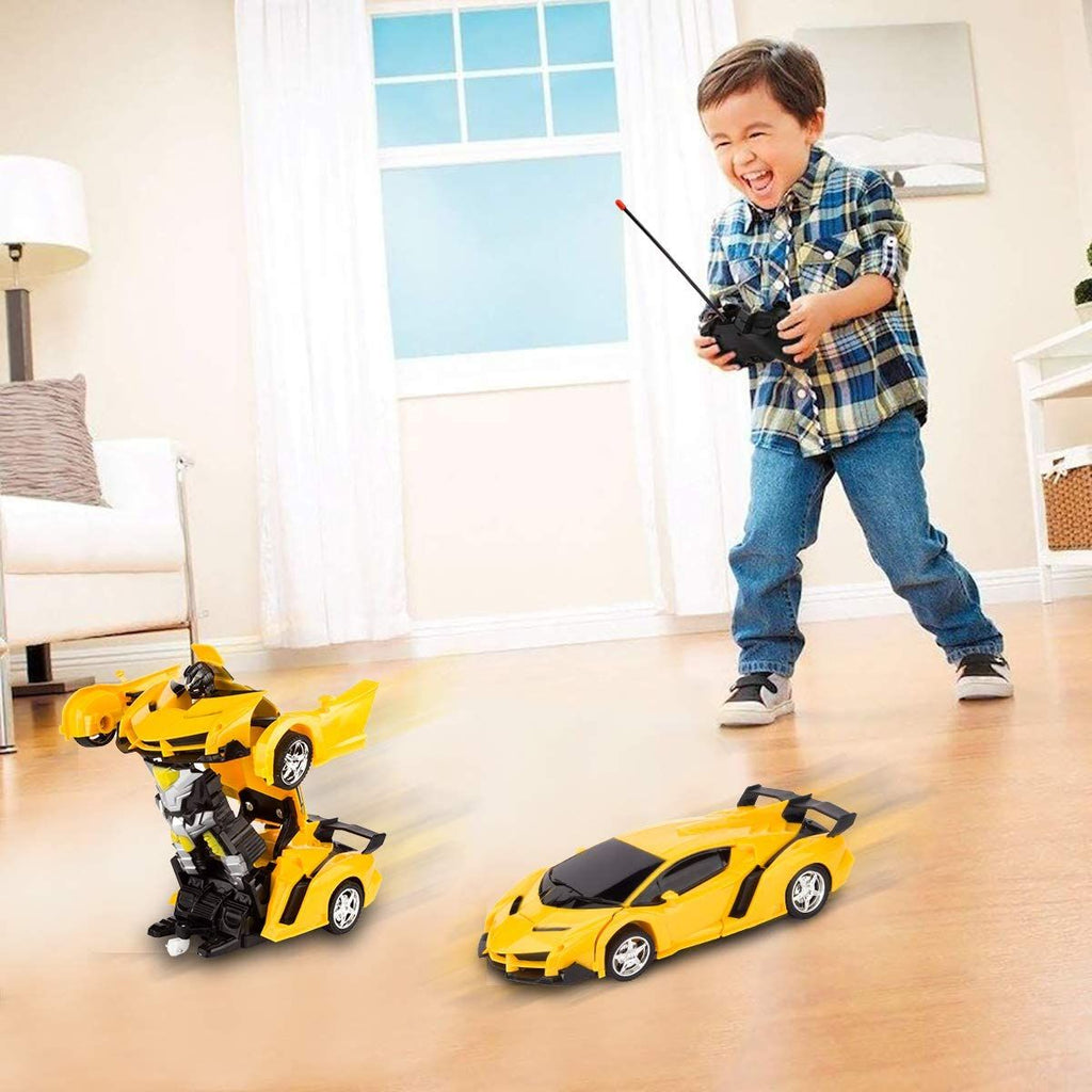 oh my god - Remote Control Car; Transform Robot RC Car with One-Button Transforming 360 Degree Rotation Drifting; 1:18 Scale Police Car Ideal Xmas and Birthday Gift Toys for 5+ Year Old Boys/Girls