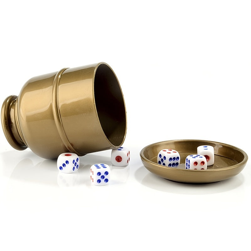 Department Store - 1pc Dice & Dice Cup Set; Bar Sieve Thickened Combination With Bottom Holder; Outdoor Table Game Accessories