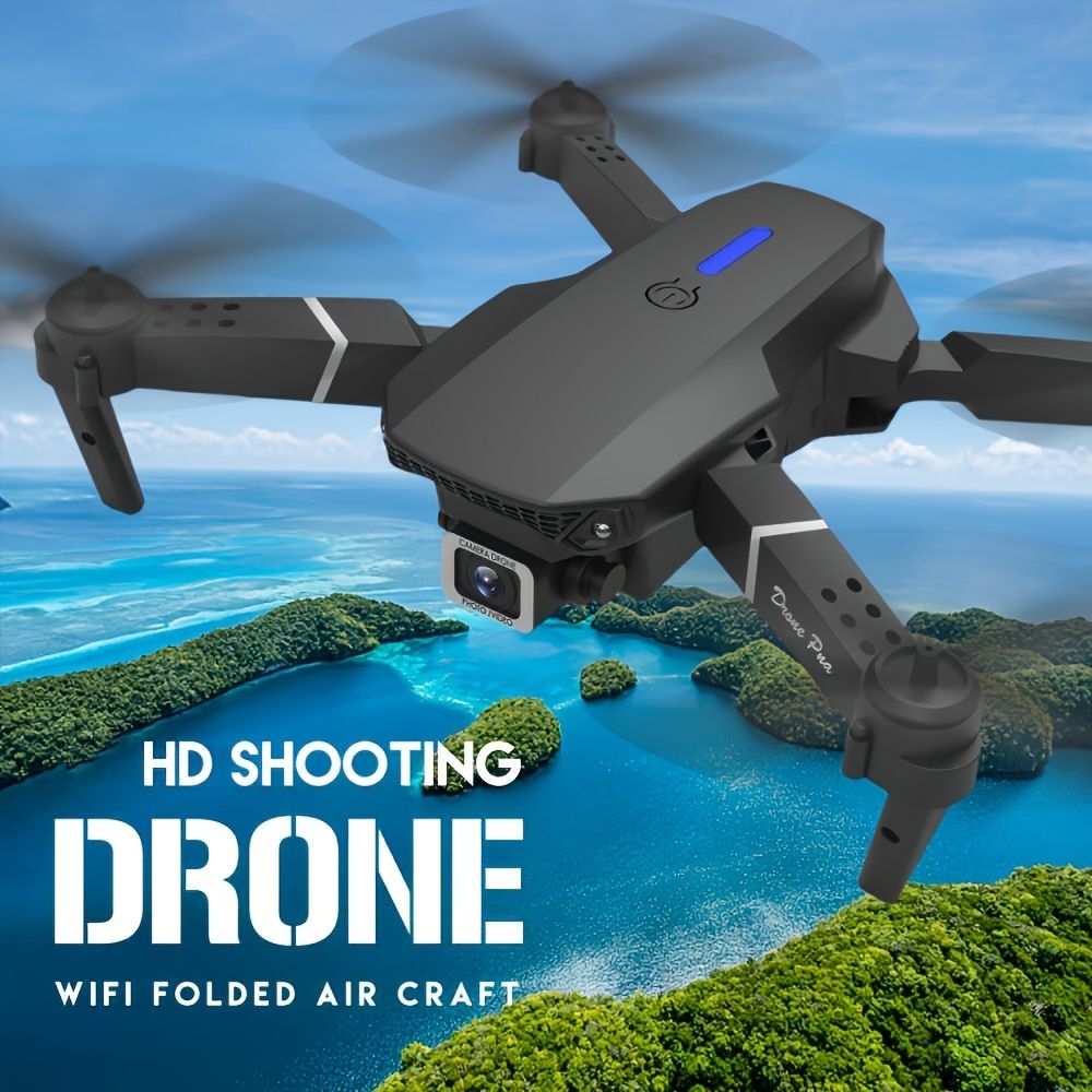 oh my god - E88 RC Drone WIFI FPV Drone With HD Dual Camera Height Hold RC Foldable Quadcopter Helicopter Drone Gift Toys With 3 Battery