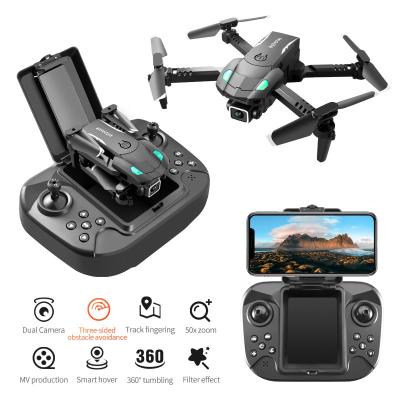 oh my god - Mini Quadcopter Professional RC Drone HD Camera Three-sided Obstacle Avoidance Air Pressure Fixed Height Foldable Toys
