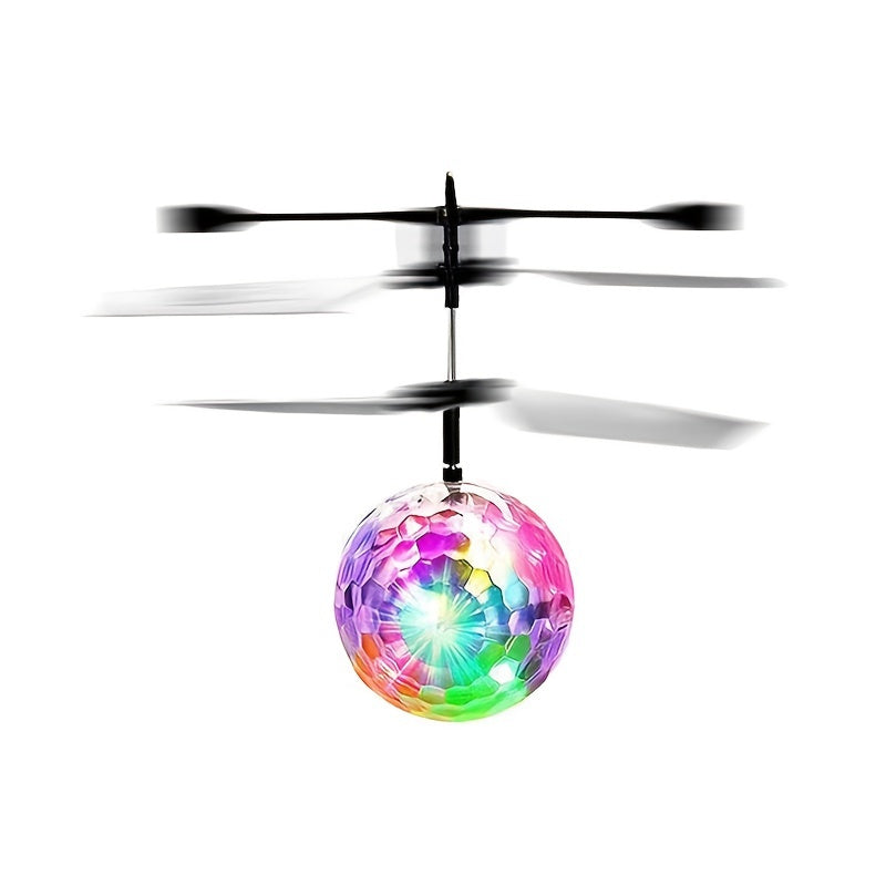 oh my god - 1pc USB Charging Light Up Flying Ball Crystal Sensor Flyer Suspension Gesture Remote Control Airplane Toy For Kids Ages 7+