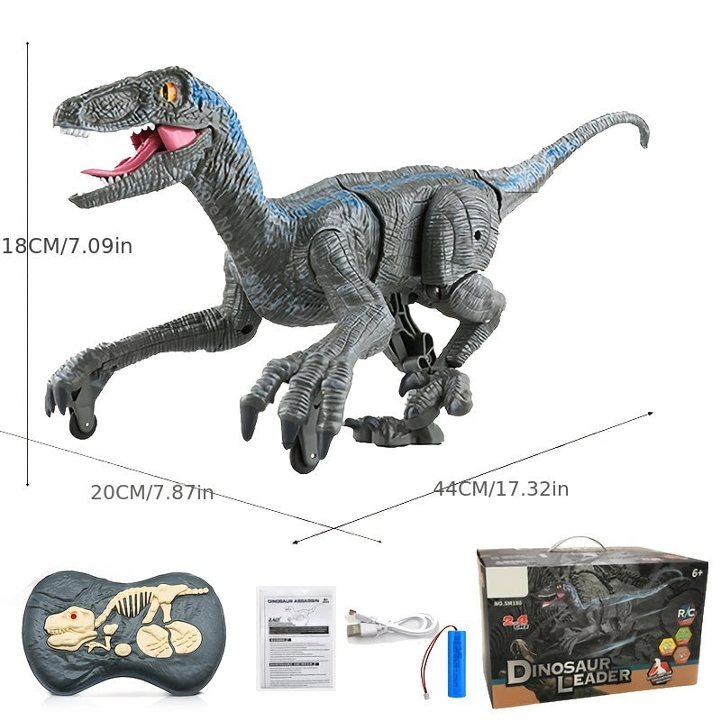 oh my god - 2.4G Remote Control Dinosaur Velociraptor Toy Electric Walking Dragon Toys- Gift Box Packaging For Boy- Children Christmas Gifts
