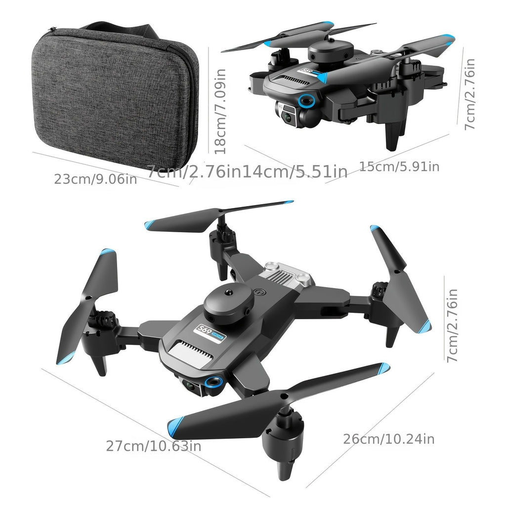 oh my god - S69 RC Drone With HD Dual Camera & 3 Battery; WIFI FPV Drone 360Â° Obstacle Avoidance Headless Mode; RC Foldable Quadcopter Helicopter Drone Gift Toys For Kids Adults