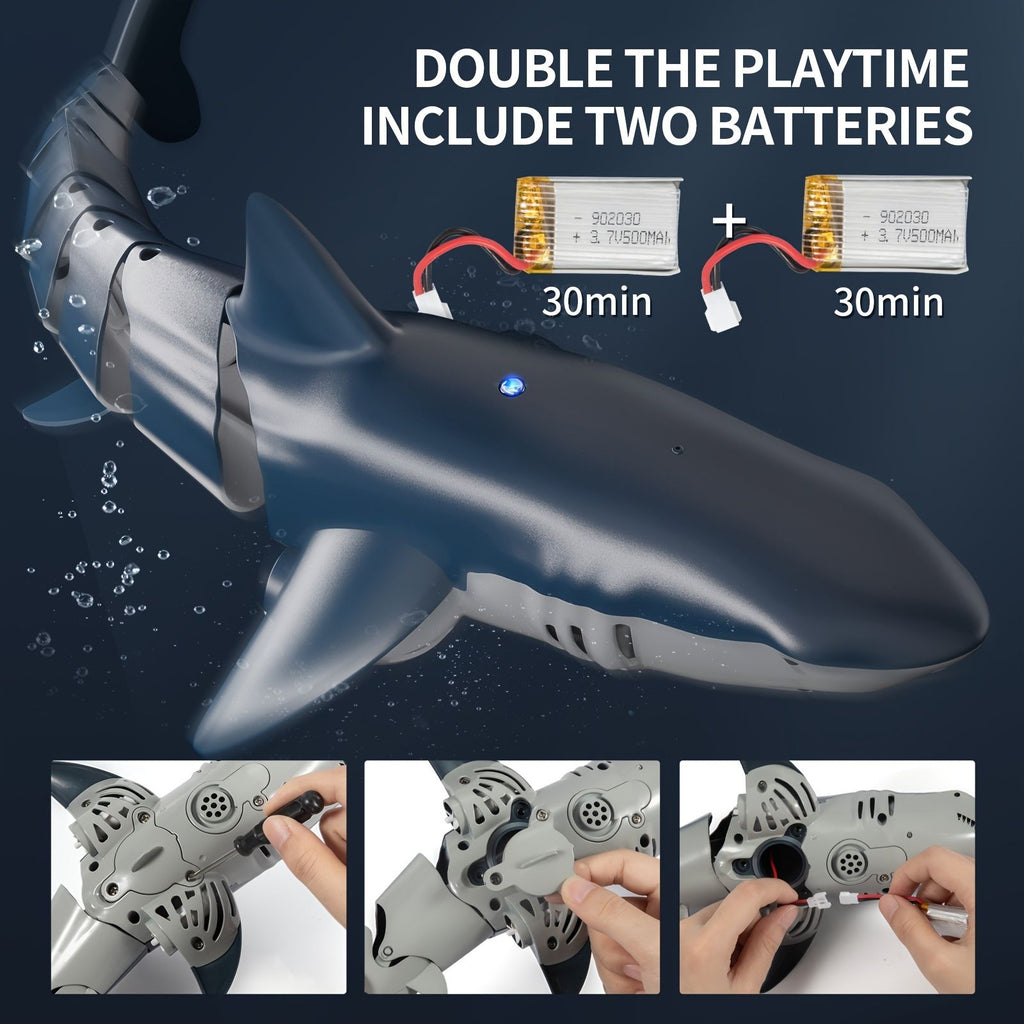 Department Store - Remote Control Shark [2022 New Version] 1:18 High Simulation Scale Fish With Light & Spray Water For Lake Bathroom Pool Toys For Kids Ages 4 5 7 8 Boys Halloween Christmas Birthday Gift RC Boat