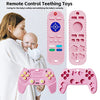 Department Store - 2-Pack Baby Teether Toys Silicone Toddler; Sensory Toy Chew Toys Educational ; TV Remote Control Shape Teething Toys for Babies 6-18 Months (Black)