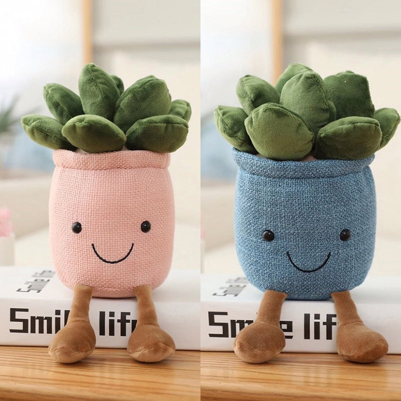 oh my god - 9inch Creative Succulent Plant Decoration; For Garden Green Lovers Cute Succulent Sleep Seat Cushion Home Decoration