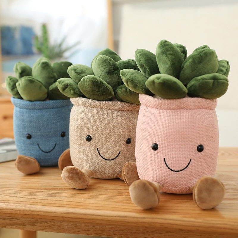 oh my god - 9inch Creative Succulent Plant Decoration; For Garden Green Lovers Cute Succulent Sleep Seat Cushion Home Decoration
