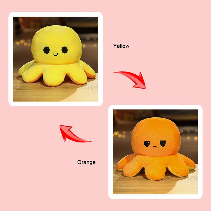 oh my god - 1piece Cute Flip Octopus Doll Double Face Flip Octopus Plush Toy Doll 7.48*3.93in