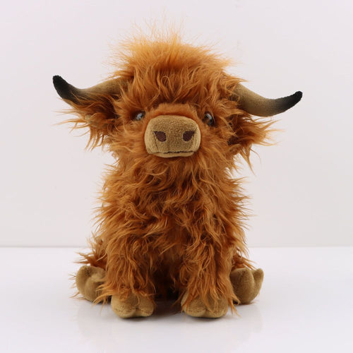 oh my god - Highland Cow Plush Toy-  28CM/11''-  Cute Highland Cattle Soft Stuffed Doll-  Cow Plush Pillow For Kids Christmas Gift